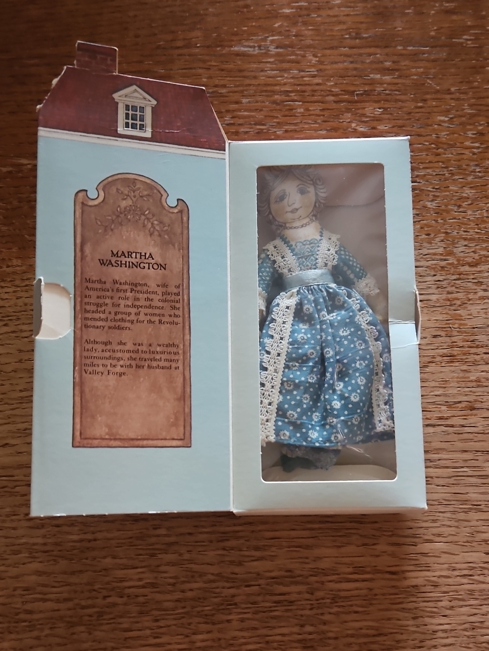 Martha Washington Decorative Doll in Blue Dress - Home Accents